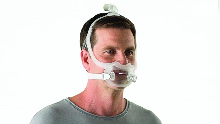 Man wearing full face mask